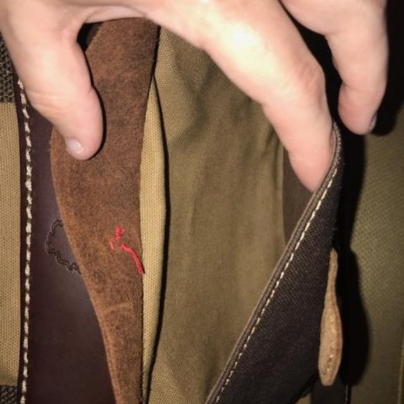 TSD Hidden Woods Canvas and Leather Brown Tote Bag electronics/computer case - Picture 14 of 16